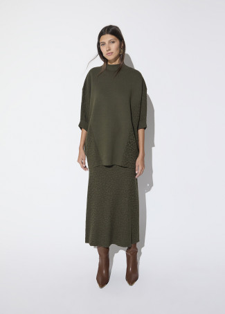 Jersey piezas jacquard leopardo