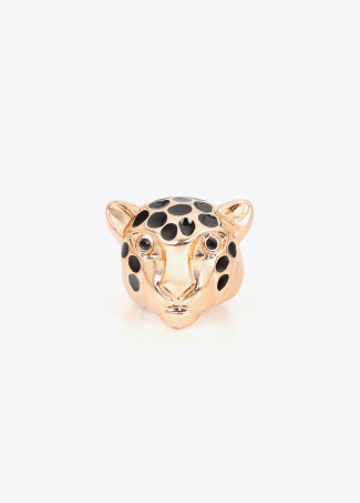 Bague tête de léopard