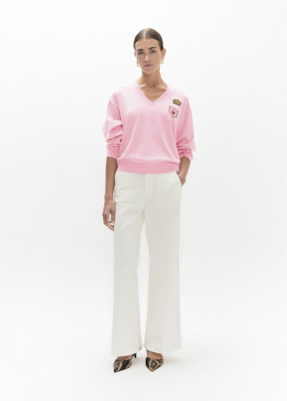 Jersey rosa con parches