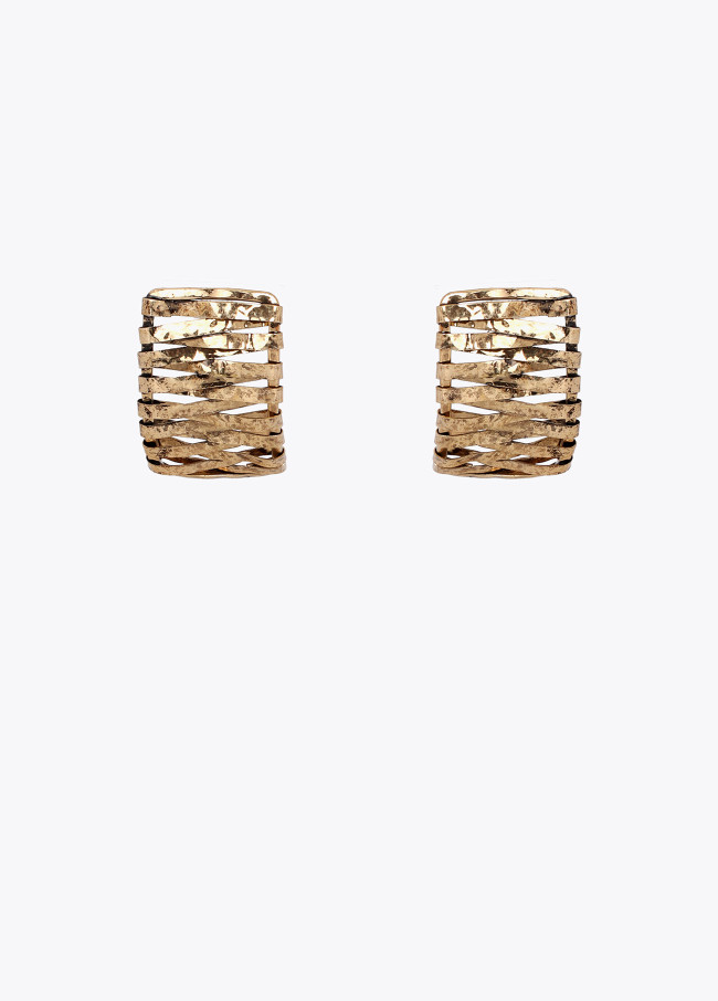 Boucle d'oreille nid métallique