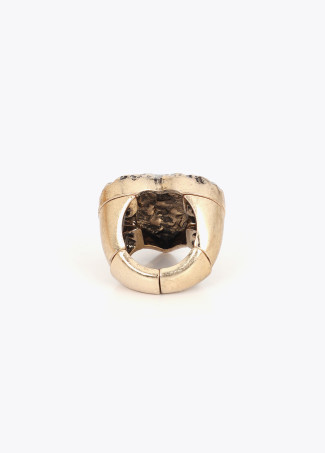 Adjustable Heart Textured Ring