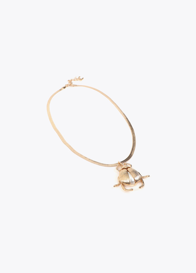 Beetle Pendant Necklace