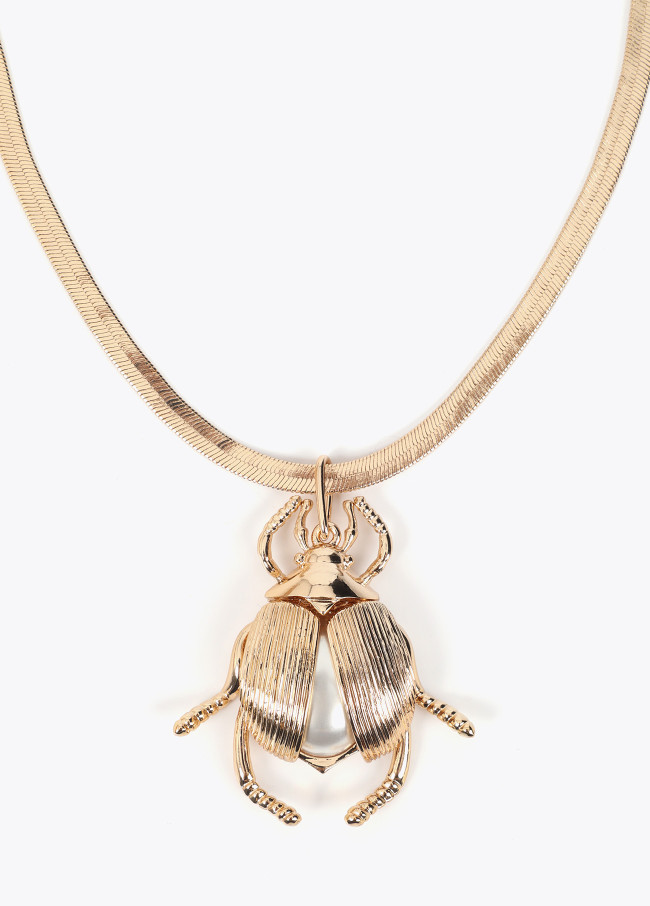 Beetle Pendant Necklace
