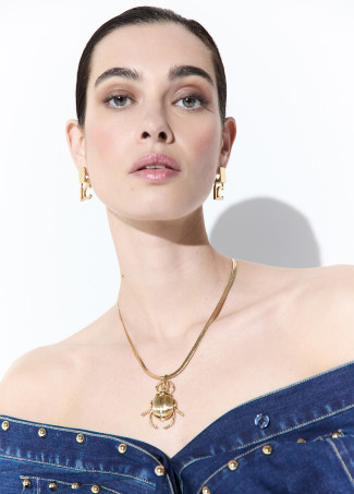 Beetle Pendant Necklace