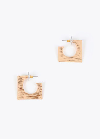 Boucle d'oreille Carrée Texturée