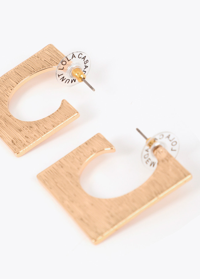 Textured Square Earring