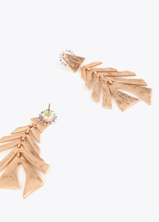 Boucles d'oreilles feuilles texturées