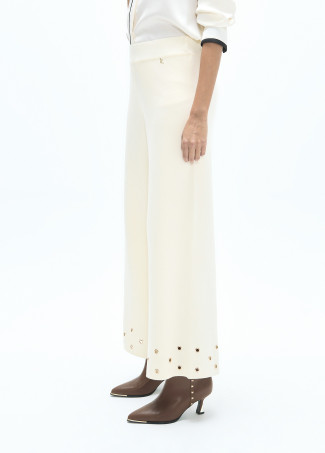 Eyelet Hem Trousers