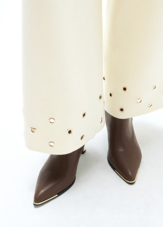 Eyelet Hem Trousers