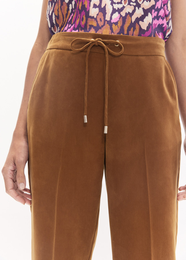 Calça Jogging Efeito Camurça