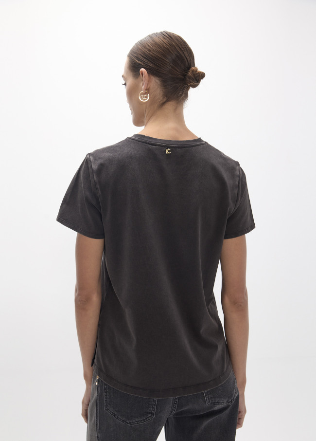 Camiseta leopardo en strass