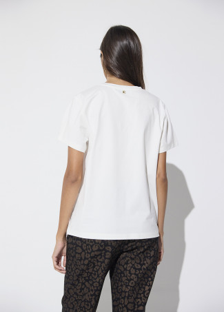 T-shirt basique col ras du cou avec graphique avant : 'Maison'
