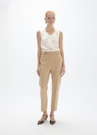 Basic Pants with Side Snap Waist