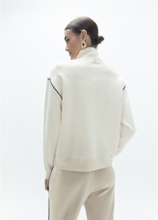 Offene Sweatshirt mit hohem Kragen