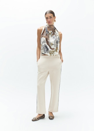 Pantaloni Jogger Piping Blu Navy Love Lola