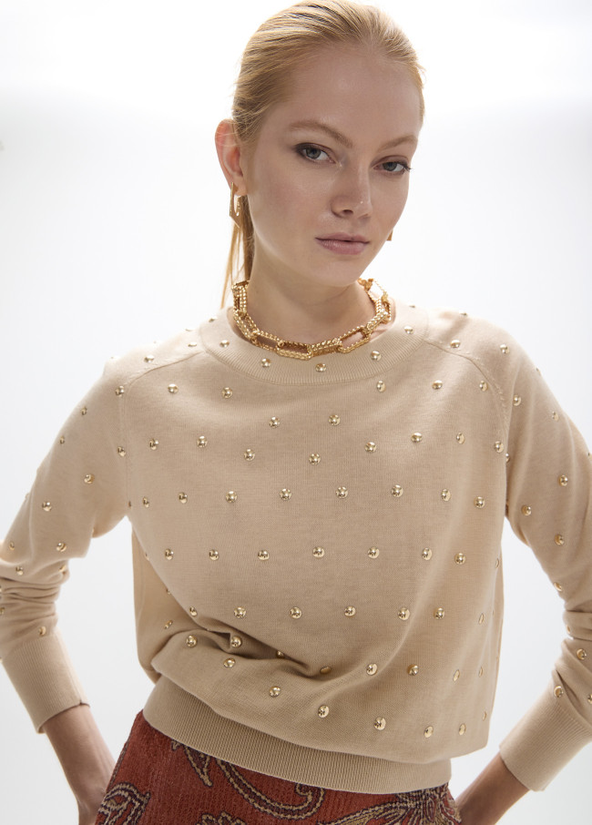 Maglione con Borchie Rotonde