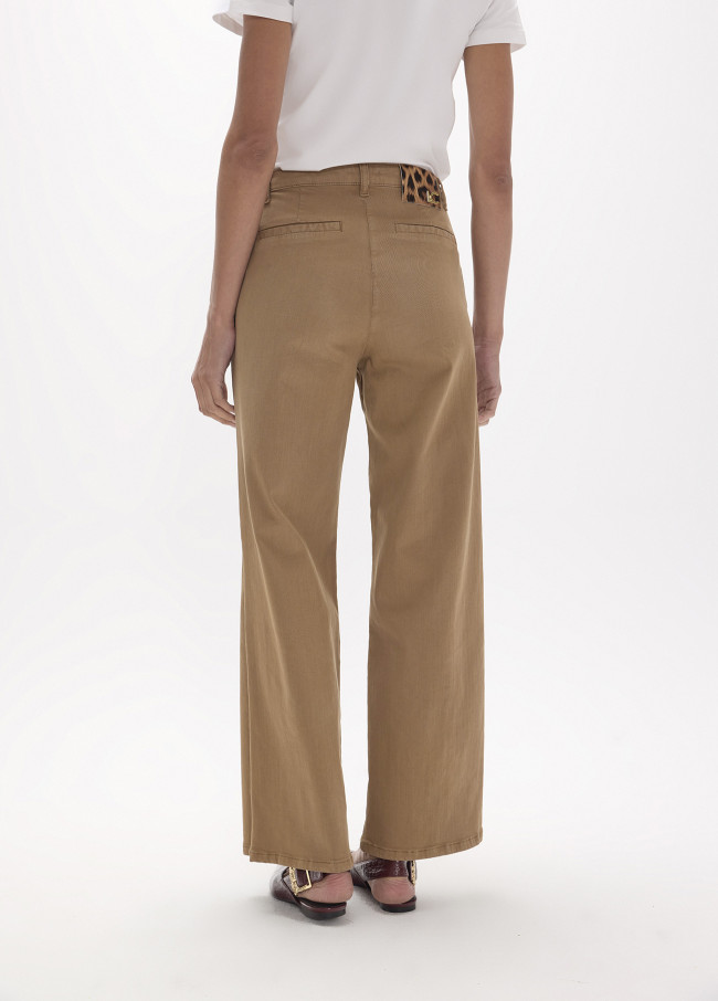 Straight Long Twill Trousers