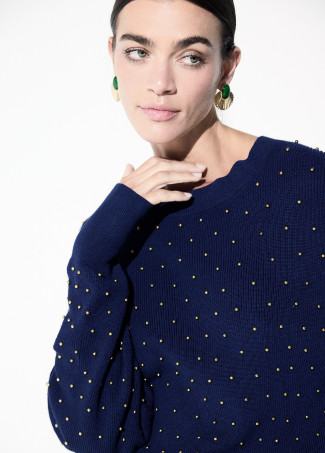 Pull à Perles Métalliques