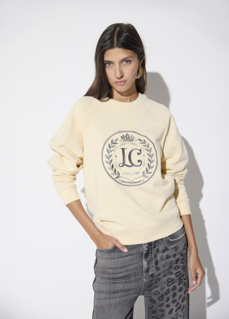 Felpa a Manica Raglan con Patch LC