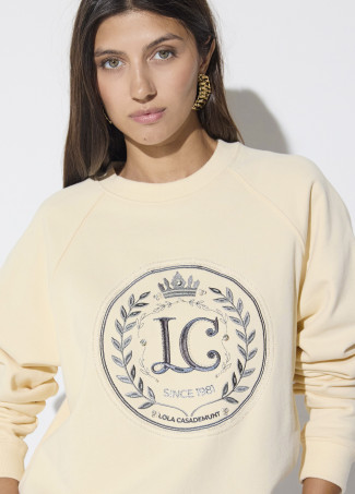 Felpa a Manica Raglan con Patch LC