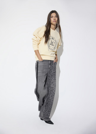 Felpa a Manica Raglan con Patch LC