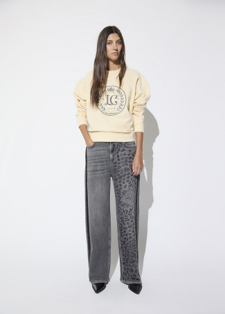 Felpa a Manica Raglan con Patch LC