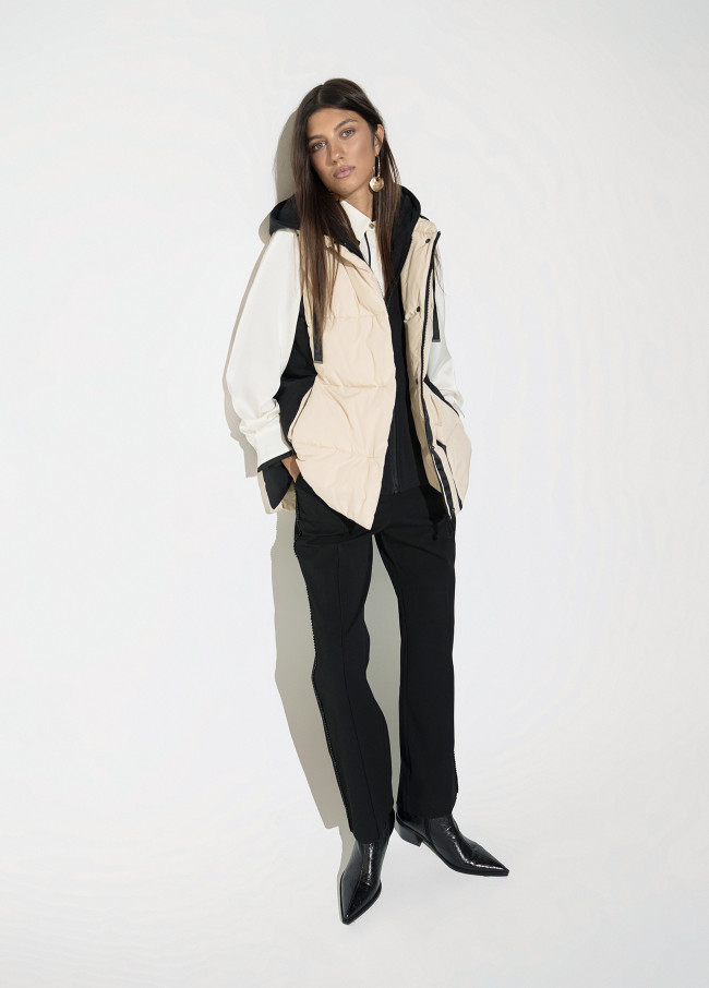 Gilet imbottito Ice contrasto nero