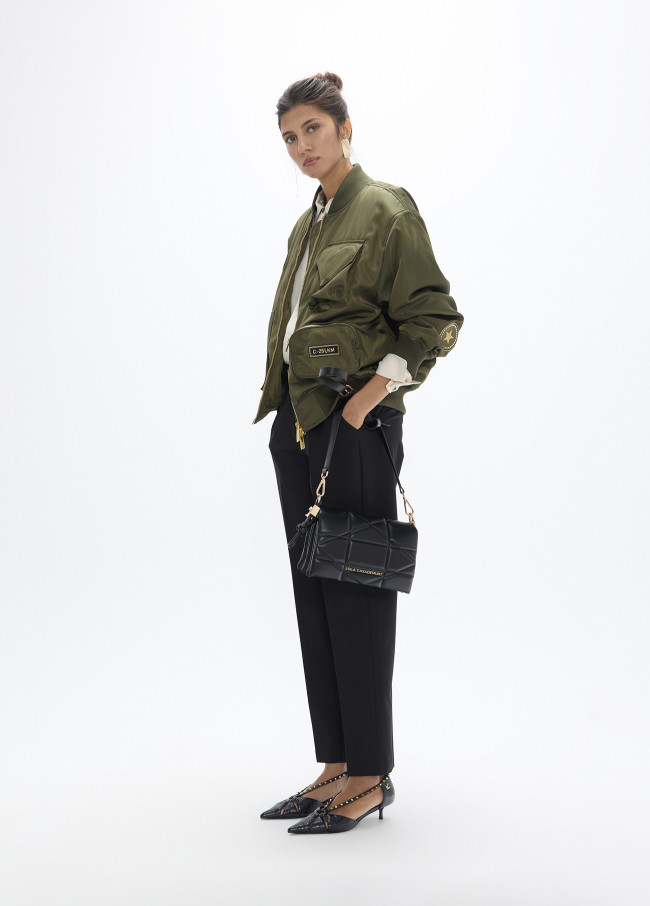 Blouson Bomber Militaire à Patches