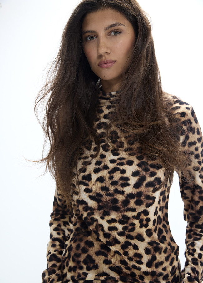 Camiseta manga larga animal print