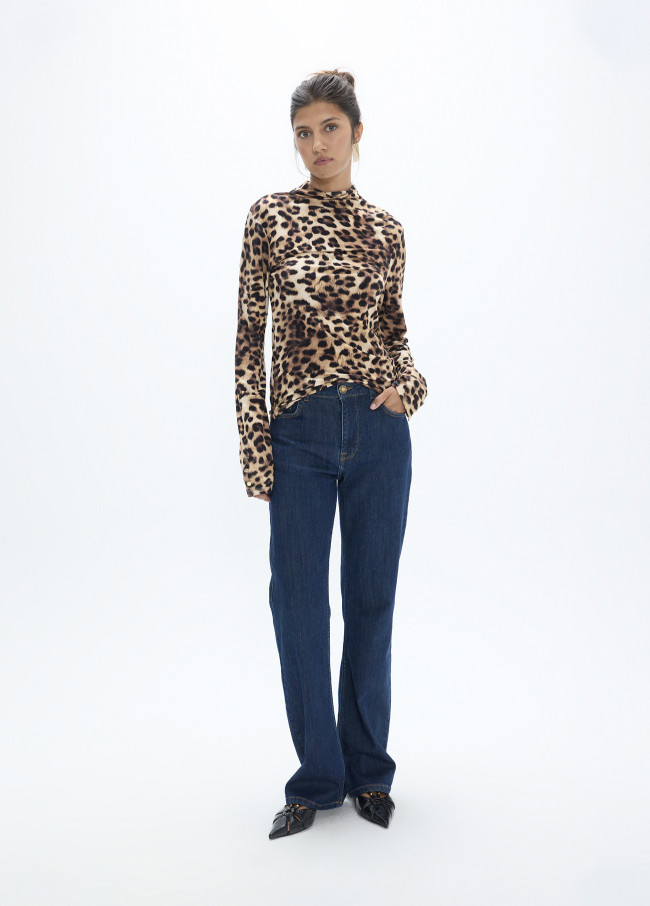 Camiseta manga larga animal print