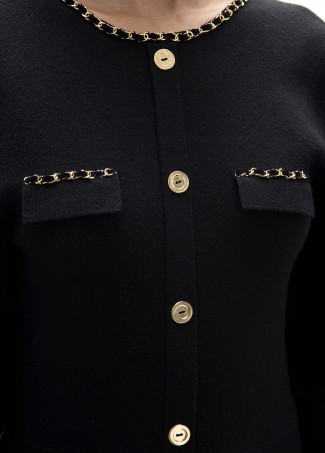 Vestido tricot detalle cadenas