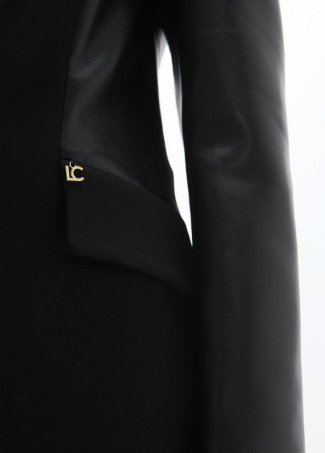 Blazer com painéis de PU