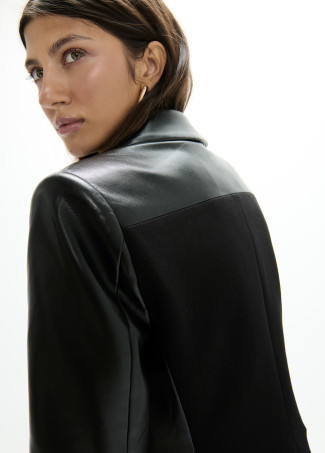 Blazer con pannelli di PU