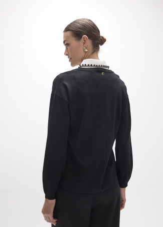 Jersey camisa con pedreria