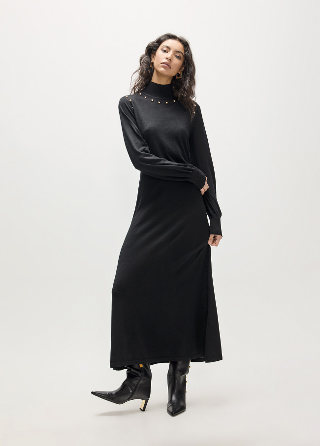 Vestido tricot negro