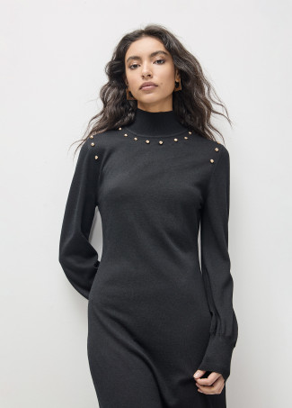 Vestido tricot negro