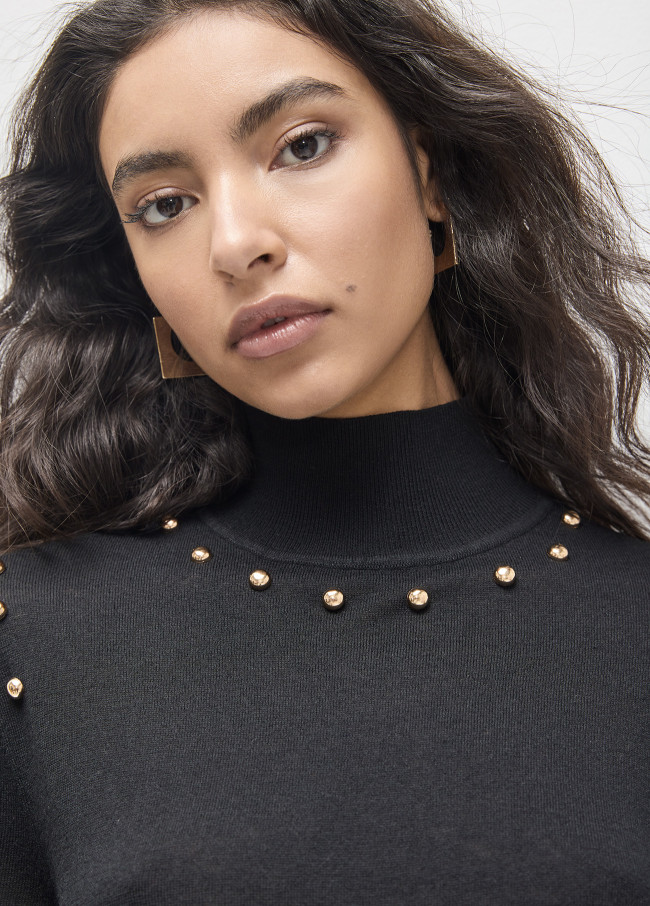 Vestido tricot negro