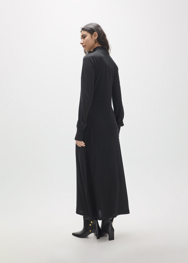 Vestido tricot negro