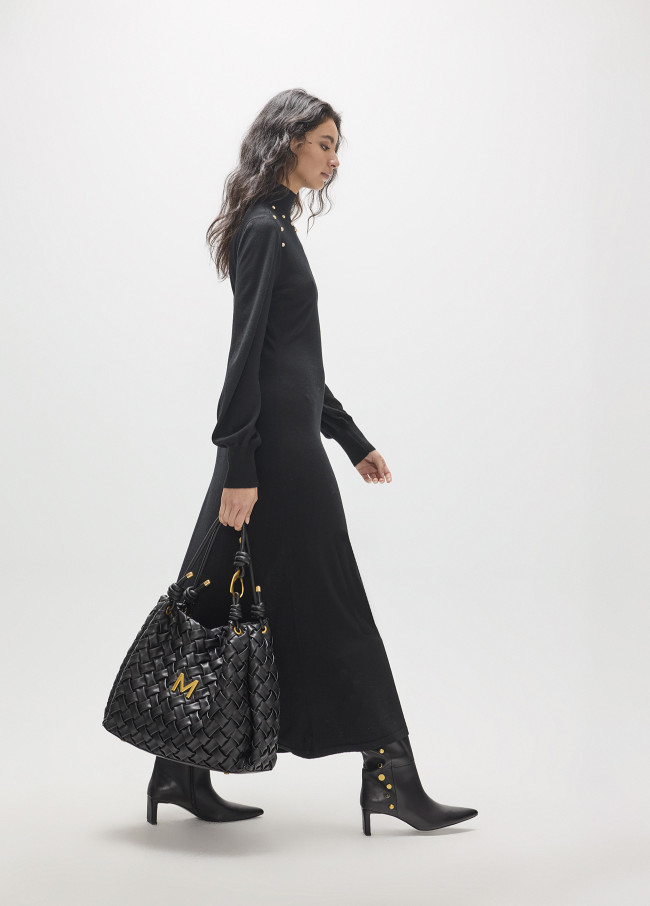 Vestido tricot negro