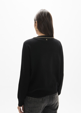 Cardigan a righe catena