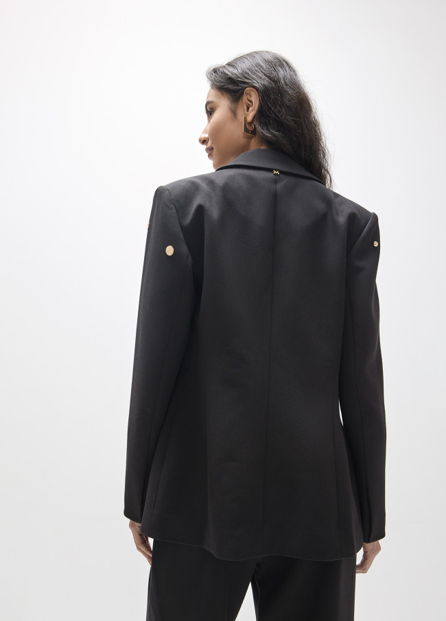 Blazer aderente con borchie