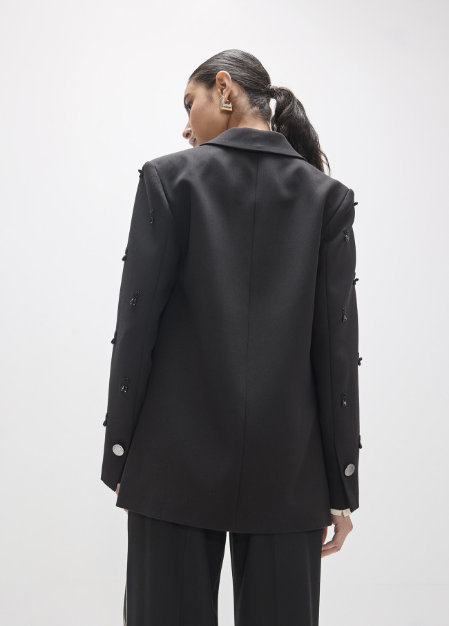 Blazer com Detalhes a Cor