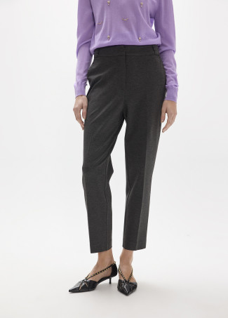 Pantalon effet cuir à strass