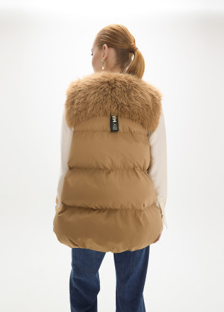 Gilet matelassé avec fourrure