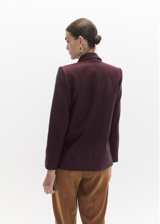 Americana tejido efecto encerado