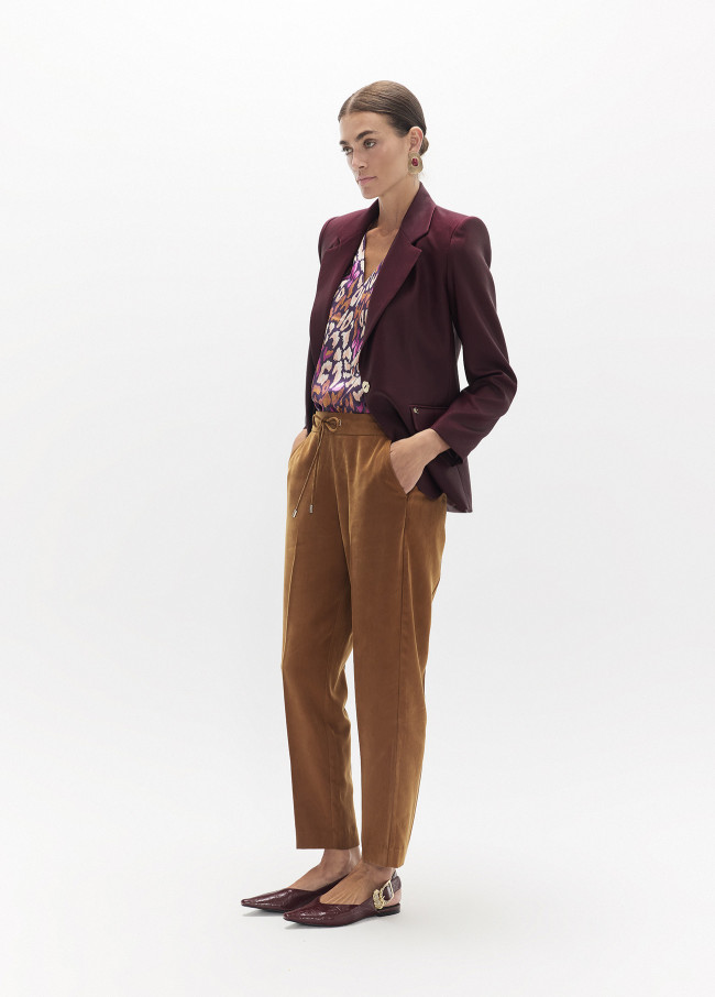 Blazer effetto cerato