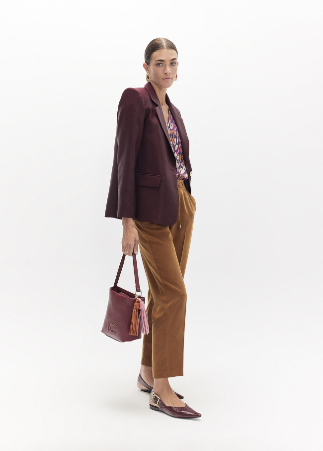 Blazer effetto cerato