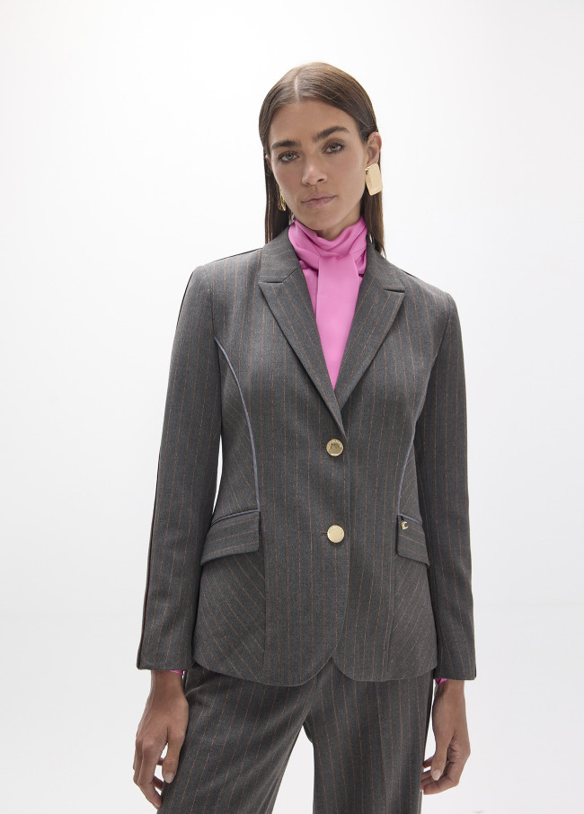 Straight Diplomatic Stripe Blazer