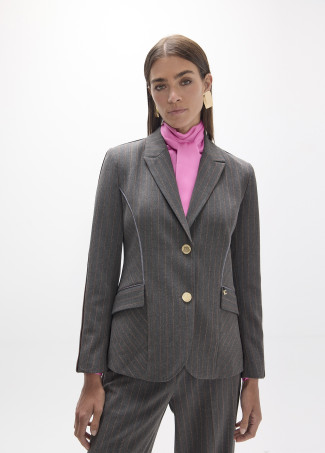 Straight Diplomatic Stripe Blazer