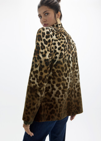 Blazer mit Verlauf Leopardenmuster